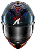 SHARK SPARTAN GT PRO CARBON SPEED-VIB Carbon Azul Rojo Casco De Moto