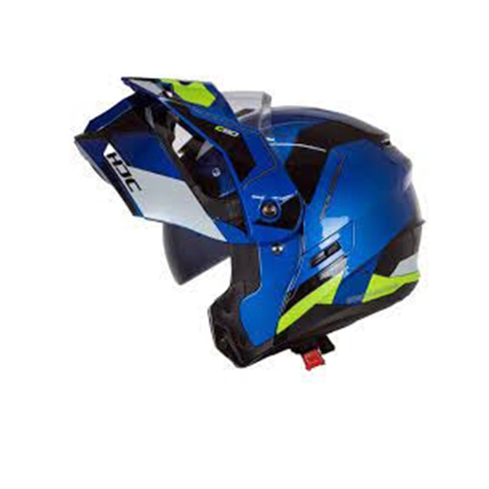HJC C80 Rox MC24 Azul Abatible Modular Casco moto Deportivo