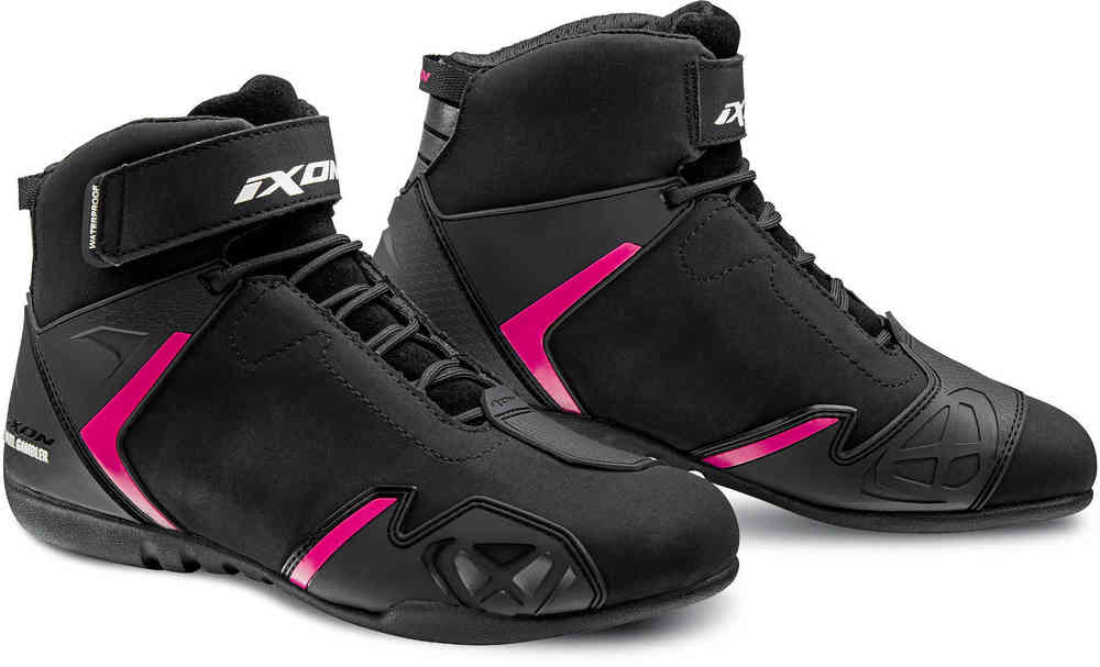 IXON GAMBLER WP mujer Botas moto negro fucsia