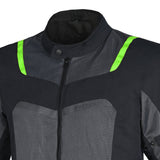 R-TECH SPIRAL MESH JAQUETES DE MOTO HOMES NEGRE GRIS VERD FLUO