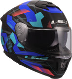 LS2 FF808 STREAM II MIKA CASCO DE MOTO NEGRO AZUL