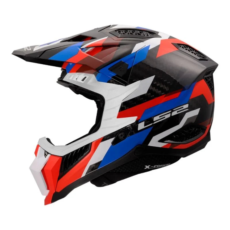 LS2 MX703 X-FORCE PHANTOM CASCO DE MOTO BLANCO AZUL ROJO