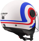 LS2 OF558 SPHERE LUX II URBY CASCO DE MOTO BLANCO AZUL ROJO