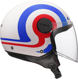 LS2 OF558 SPHERE LUX II URBY CASCO DE MOTO BLANCO AZUL ROJO