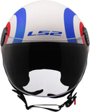 LS2 OF558 SPHERE LUX II URBY CASCO DE MOTO BLANCO AZUL ROJO
