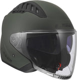 LS2 OF600 COPTER II CASCO DE MOTO SOLID MILITARY VERDE