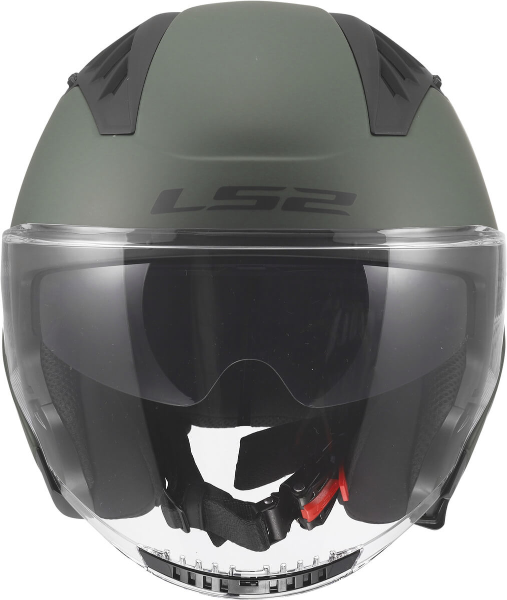 LS2 OF600 COPTER II CASCO DE MOTO SOLID MILITARY VERDE