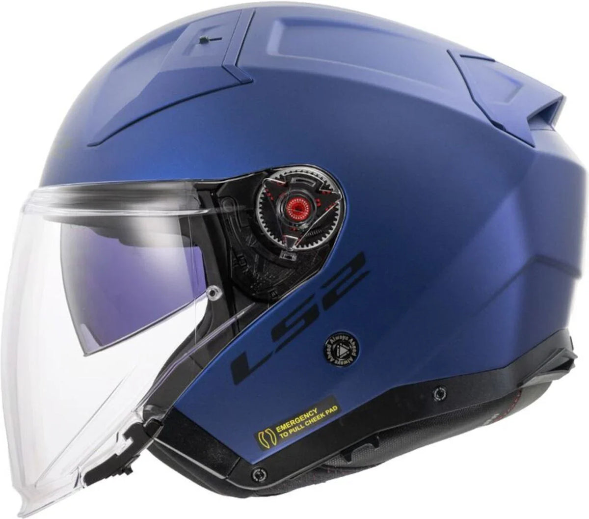 LS2 OF603 INFINITY II SOLID CASCO DE MOTO NAVY AZUL