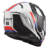 LS2 FF818 STORM III SPORTY CASCO DE MOTO BLANCO AZUL ROJO
