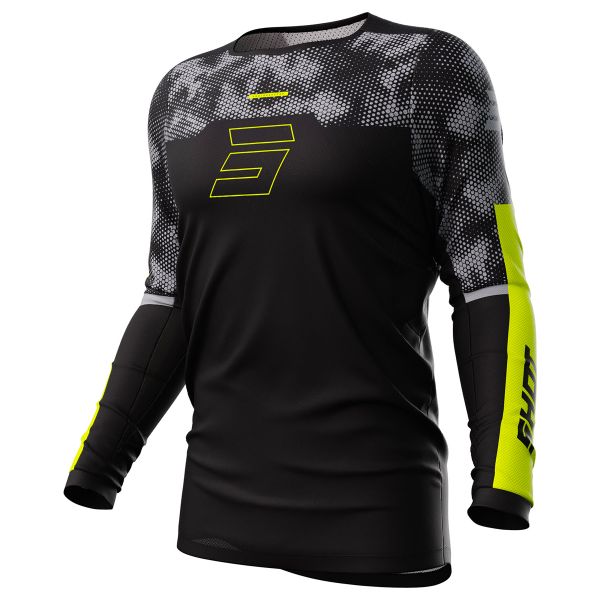 SHOT JERSEY CONTACT PATROL NEGRO NEON AMARILLO