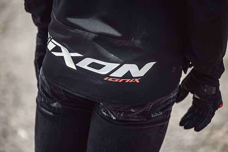 IXON IONIX Verano Chaqueta Textil De Moto Negro Blanco