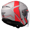 LS2 OF603 INFINITY II FOCUS CASCO DE MOTO GRIS ROJO