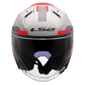 LS2 OF603 INFINITY II FOCUS CASCO DE MOTO GRIS ROJO