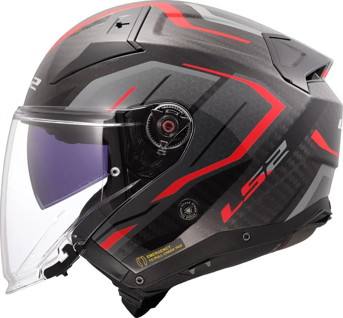 LS2 OF603 INFINITY II C URUS CASCO DE MOTO ROJO