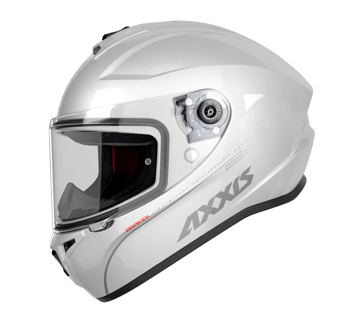 AXXIS FF112D DRAKEN S SOLID V.2 A10 CASCO DE MOTO BLANCO PERLA BRILLO