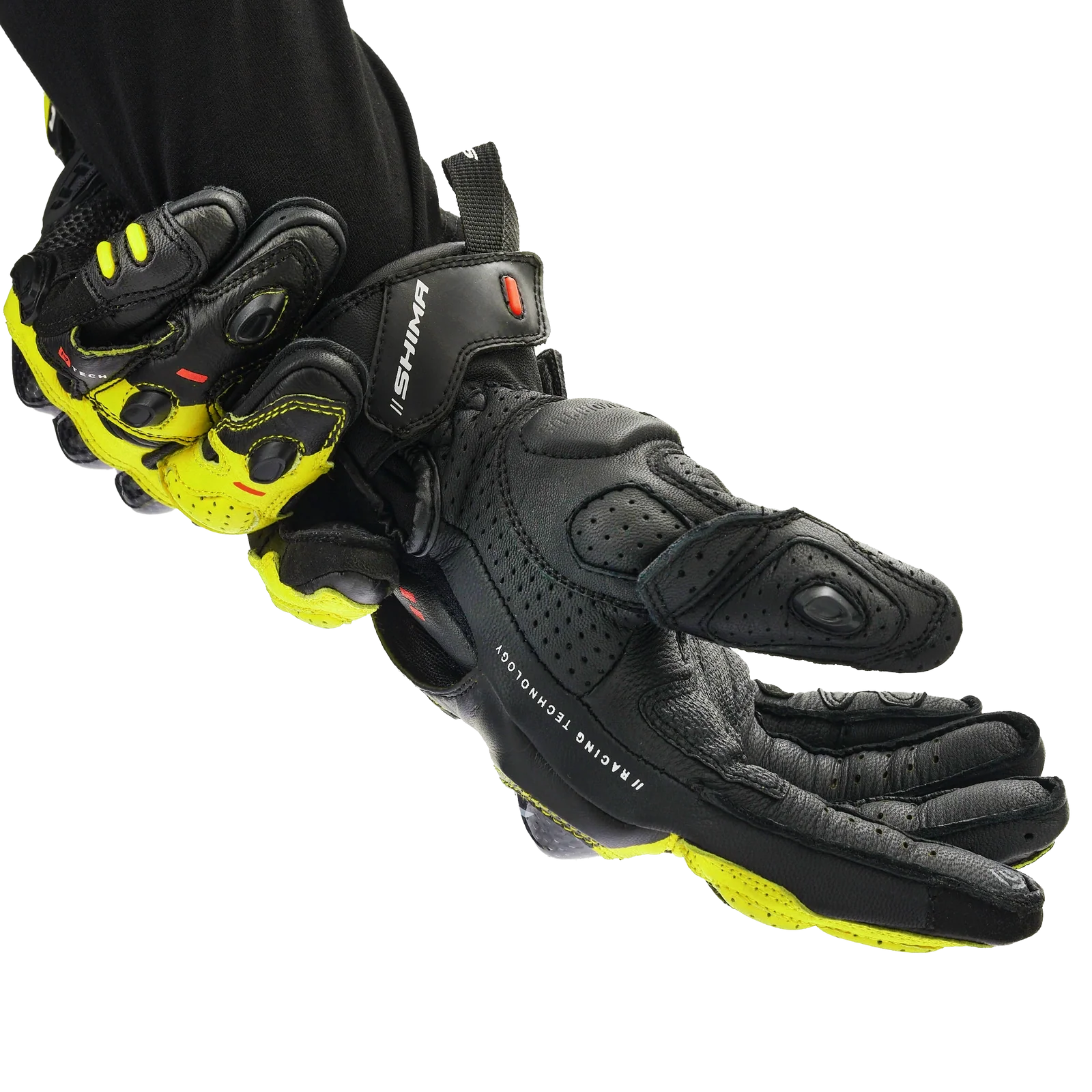 SHIMA XRS-3 SHORT RACING GUANTES MEN NEGRO/AMARILLO FLUO - GUANTES