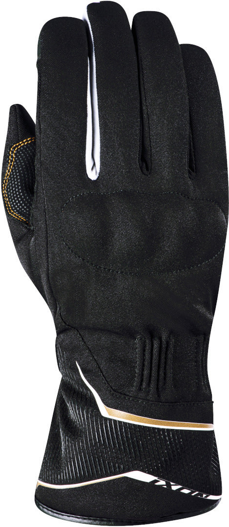 IXON PRO GLOBE MUJER CÁLIDO E IMPERMEABLE GUANTES MOTO NEGRO BLANCO DORADO