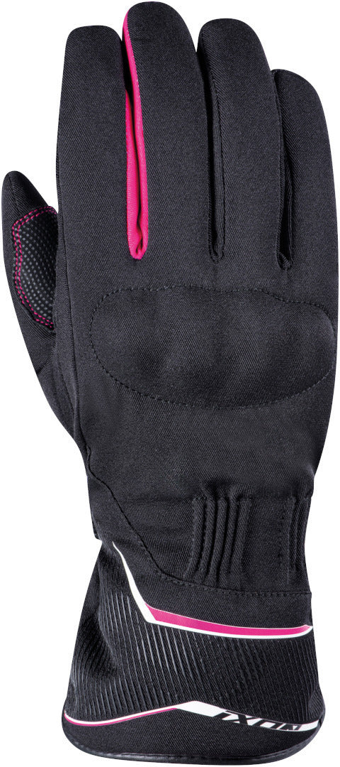 IXON PRO GLOBE MUJER CÁLIDO E IMPERMEABLE GUANTES MOTO NEGRO ROSA