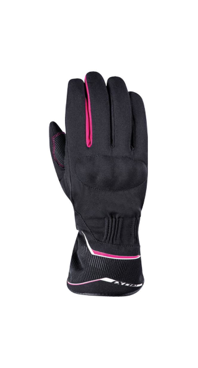 IXON PRO GLOBE MUJER CÁLIDO E IMPERMEABLE GUANTES MOTO NEGRO ROSA