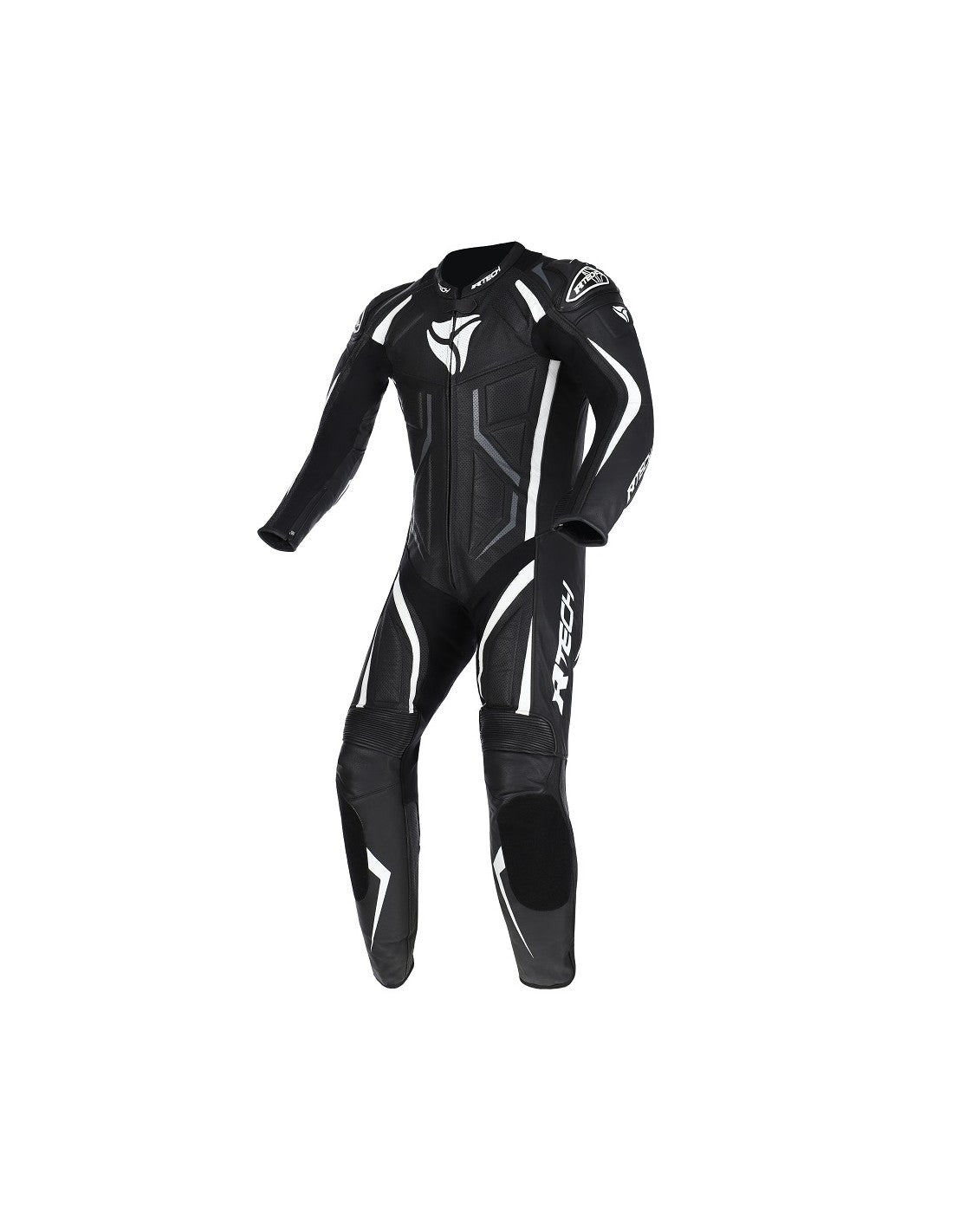 R-TECH DEFENDER GP 1 PC MONO DE MOTO NEGRO BLANCO