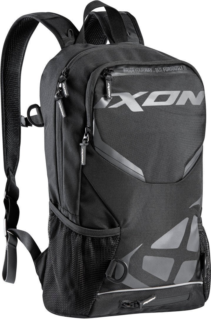 IXON R-Tension 23 Mochila Textil Moto Negro Capacidad 23 L