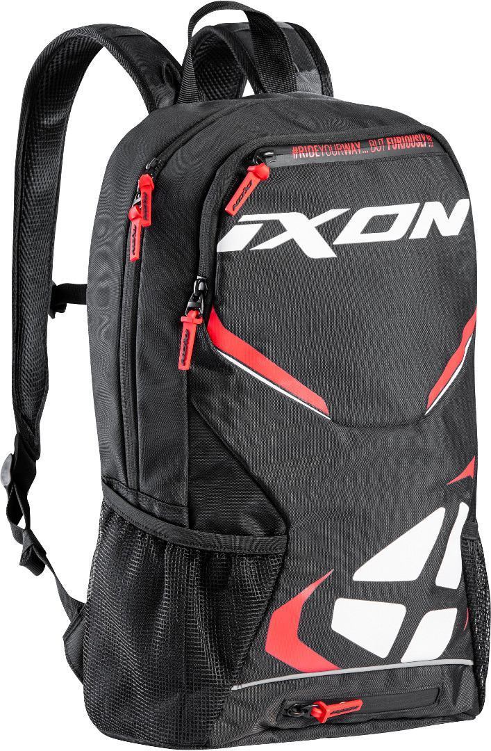 IXON R-Tension 23 Mochila Textil Moto Negro Blanco Rojo Capacidad 23 L