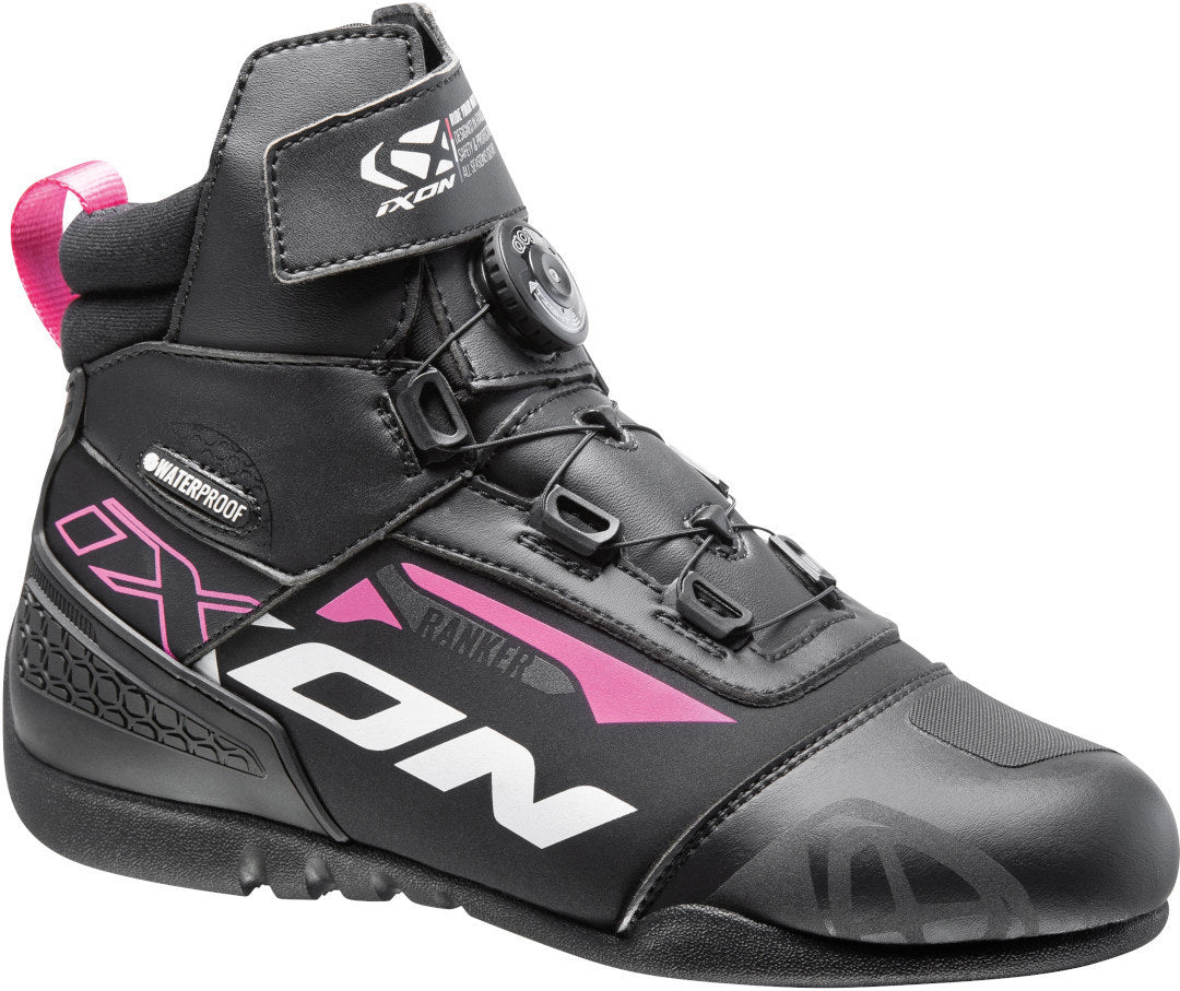 IXON RANKER WP MUJER LIGERAS BOTAS NEGRO BLANCO FUCSIA