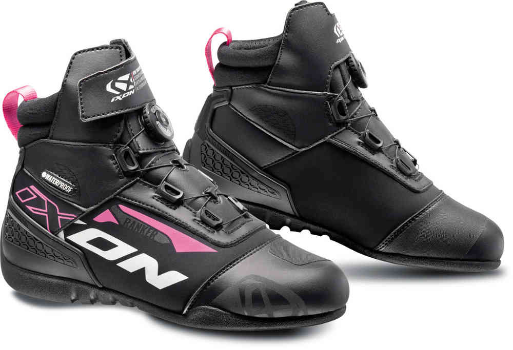 IXON RANKER WP MUJER LIGERAS BOTAS NEGRO BLANCO FUCSIA