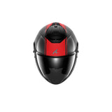 SHARK RS JET PIEL CARBONO Rojo Carbono Casco