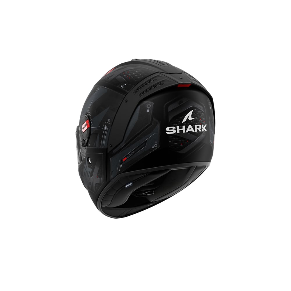 SHARK SPARTAN RS STINGREY Casco Negro Antracita Rojo