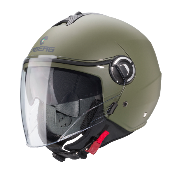 CABERG IVIERA V4X Casco Jet Para Moto Verde Militar Mate