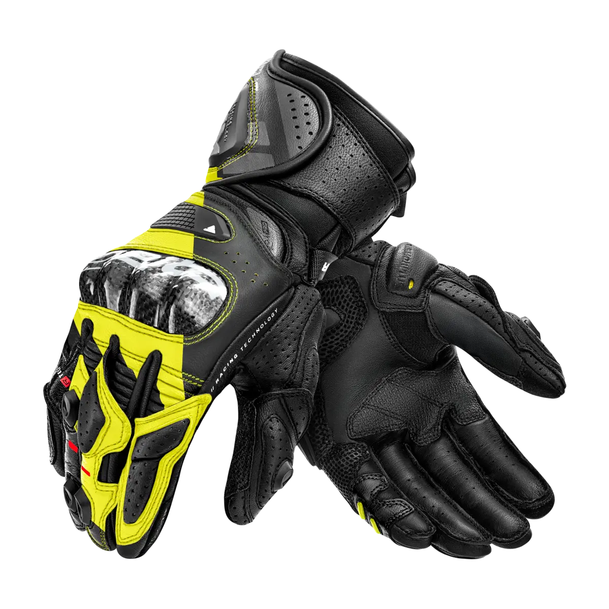 SHIMA RS 3 GUANTS DE MOTO HOMES NEGRE FLUO GROC