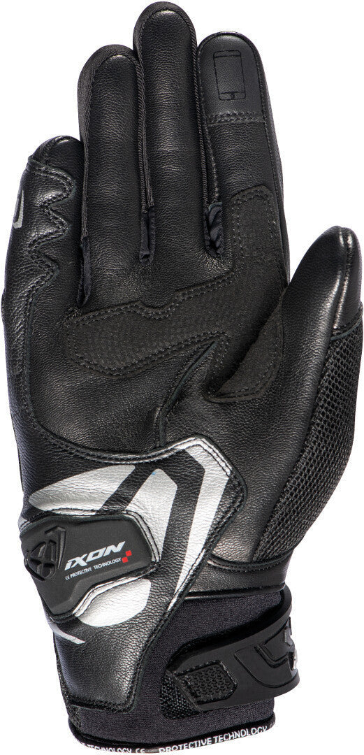IXON RS RISE AIR MUJER CORTOS GUANTES MOTO NEGRO PLATA