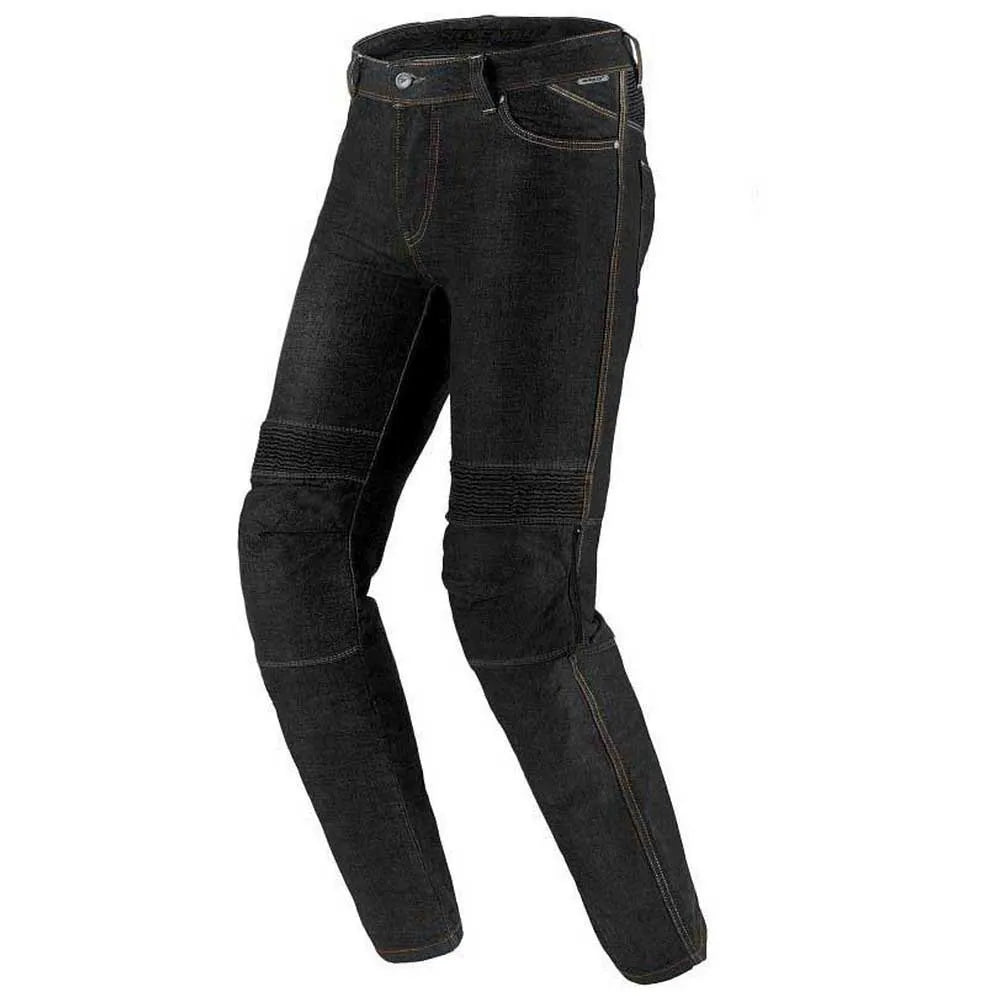 SEVENTY DEGREES SD-PJ6 SLIM PANTALON DE MOTO HOMBRE NEGRO