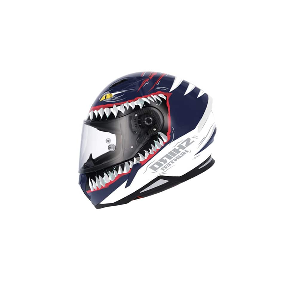 SHIRO CASCO HUNTER SHARK DARK BLUE MATE