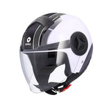 SHIRO ATENAS DELPHI CASCO JET DE MOTOCICLETA GRIS