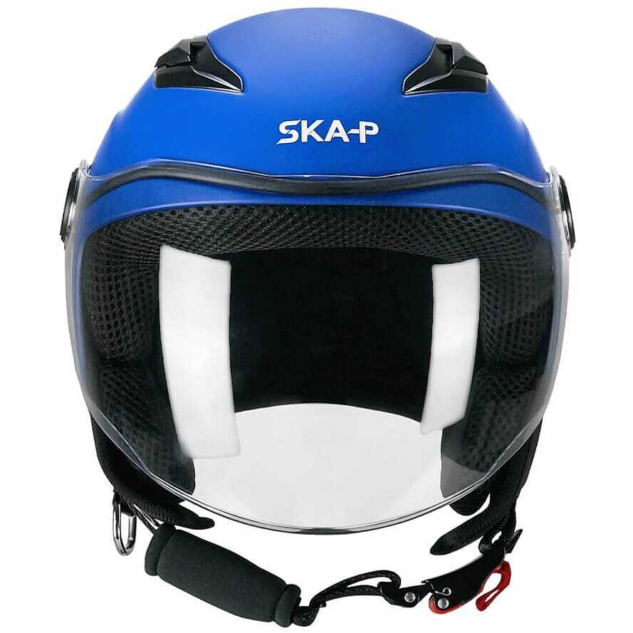 SKA-P 2MHA POD MONO JET CASCO MOTO Blu opaco - CASCO