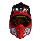 SHIRO MX-917 THUNDER 3 Casco de moto De Motocross rojo