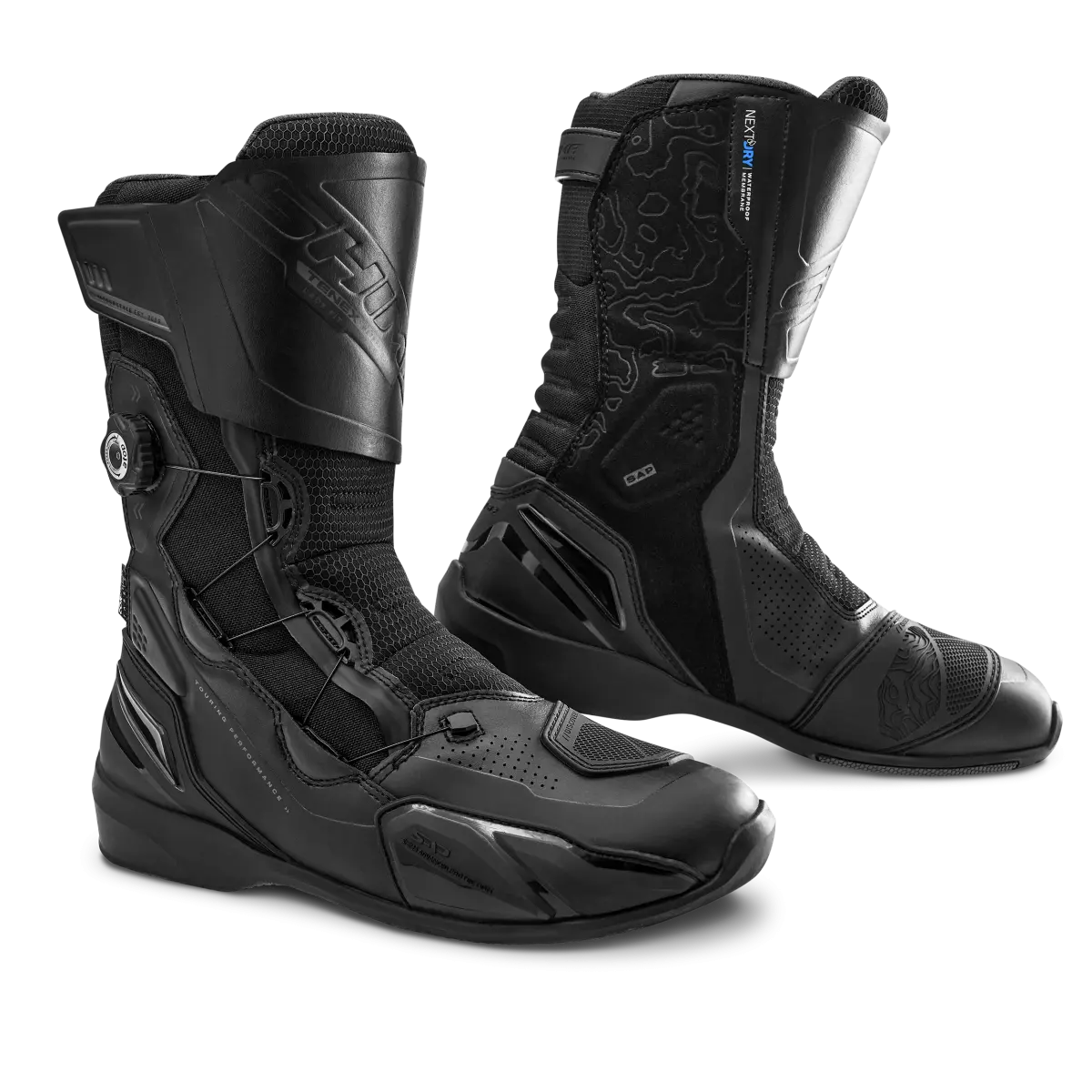 SHIMA TENEX IMPERMEABLE DE DE TURISMO BOTAS DE MOTO MUJER NEGRO
