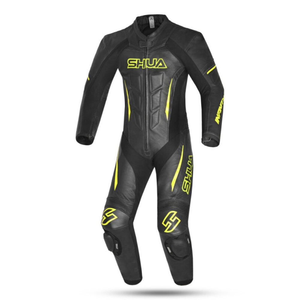 SHUA INFINITY 1 PC MONO DE MOTO HOMBRE NEGRO AMARILLO FLOU