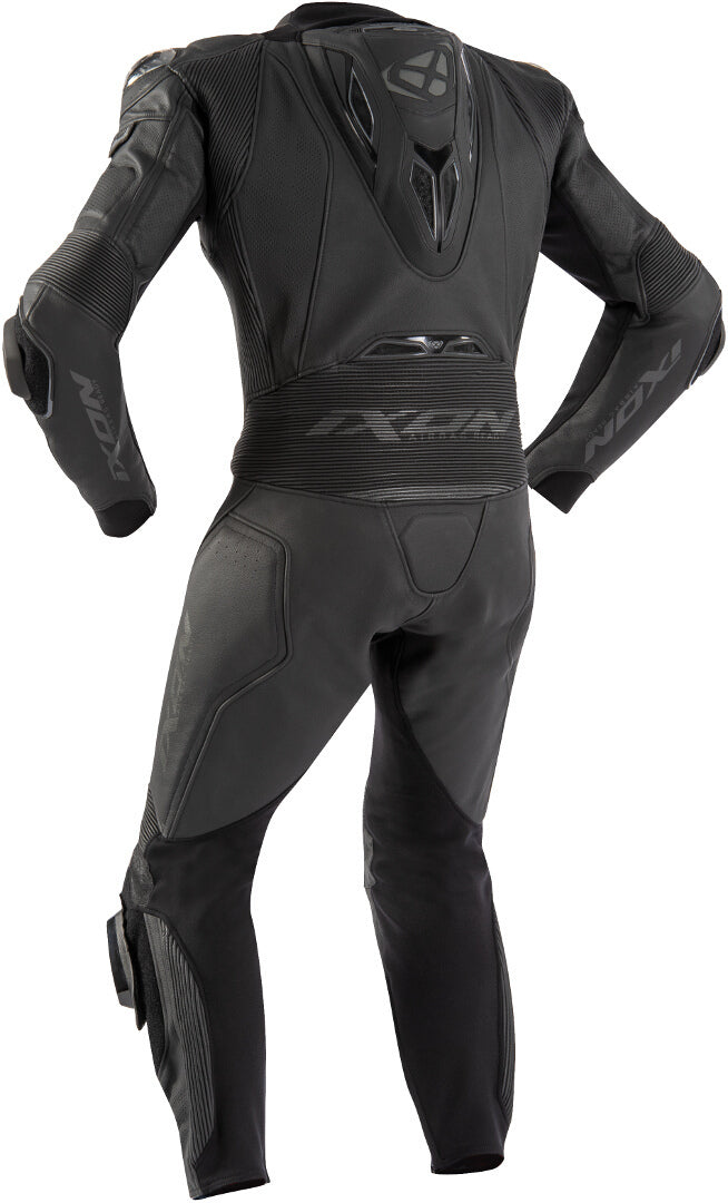 IXON VENDETTA EVO 1 PIEZA HOMBRE MOTO TRAJE DE CUERO NEGRO