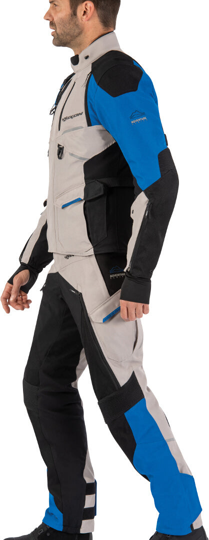 IXON EDDAS Moto Textil Turismo Chaqueta Gris/Negro/Azul