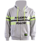 MUGENRACE H-MNR-2487 Sudadera capucha cremallera STRIPE Gris claro