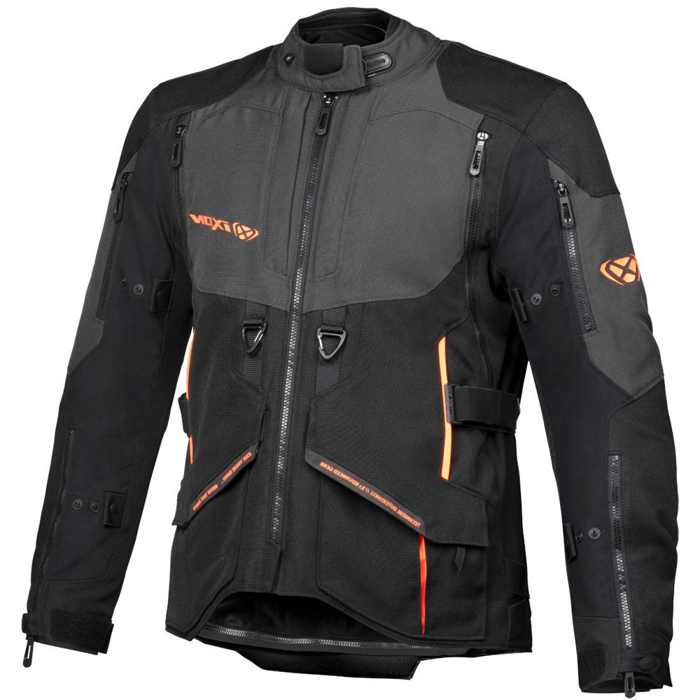 IXON RAGNAR Aventura Chaqueta Textil Moto Negro/Antracita/Naranja