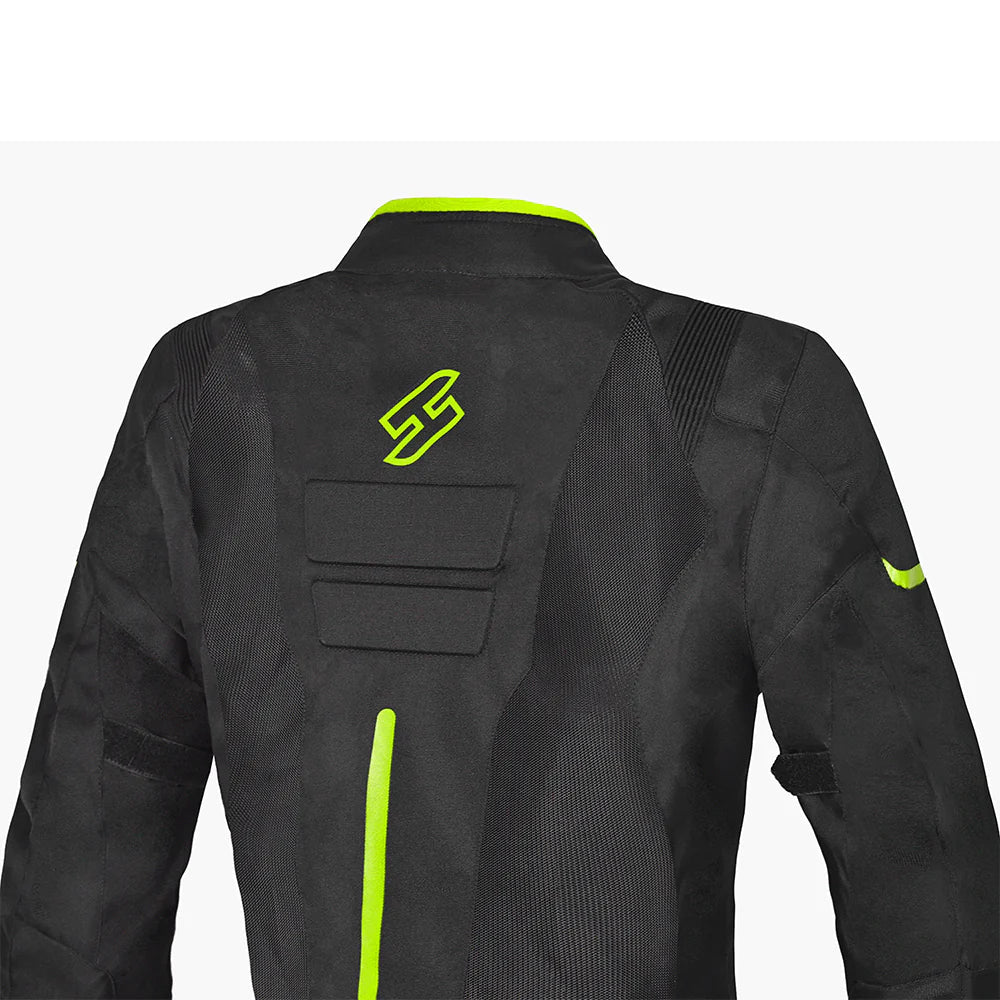 SHUA - Chaqueta Text Gravity Mesh Lady Negro/Amarillo fluor - SECURTEX MOTOR S.L (t/a MaximoMoto)