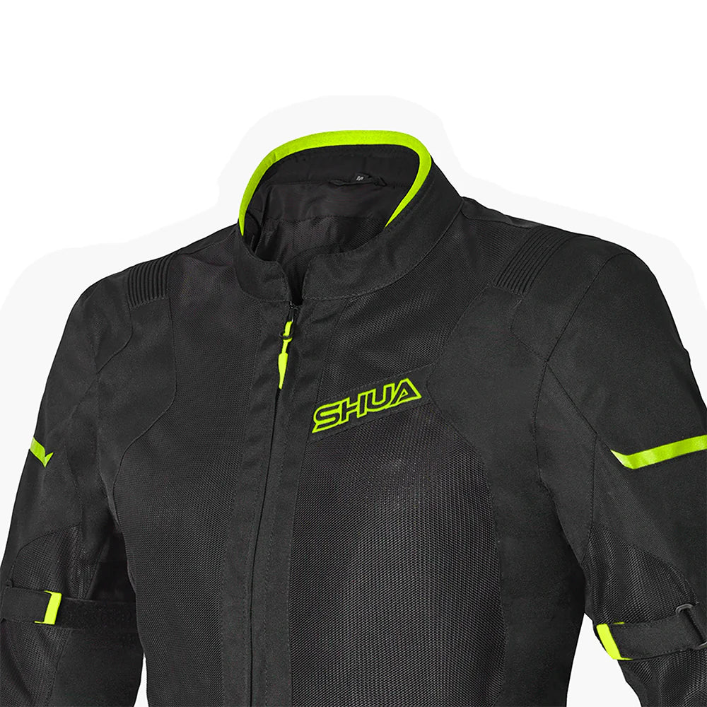 SHUA - Chaqueta Text Gravity Mesh Lady Negro/Amarillo fluor - SECURTEX MOTOR S.L (t/a MaximoMoto)