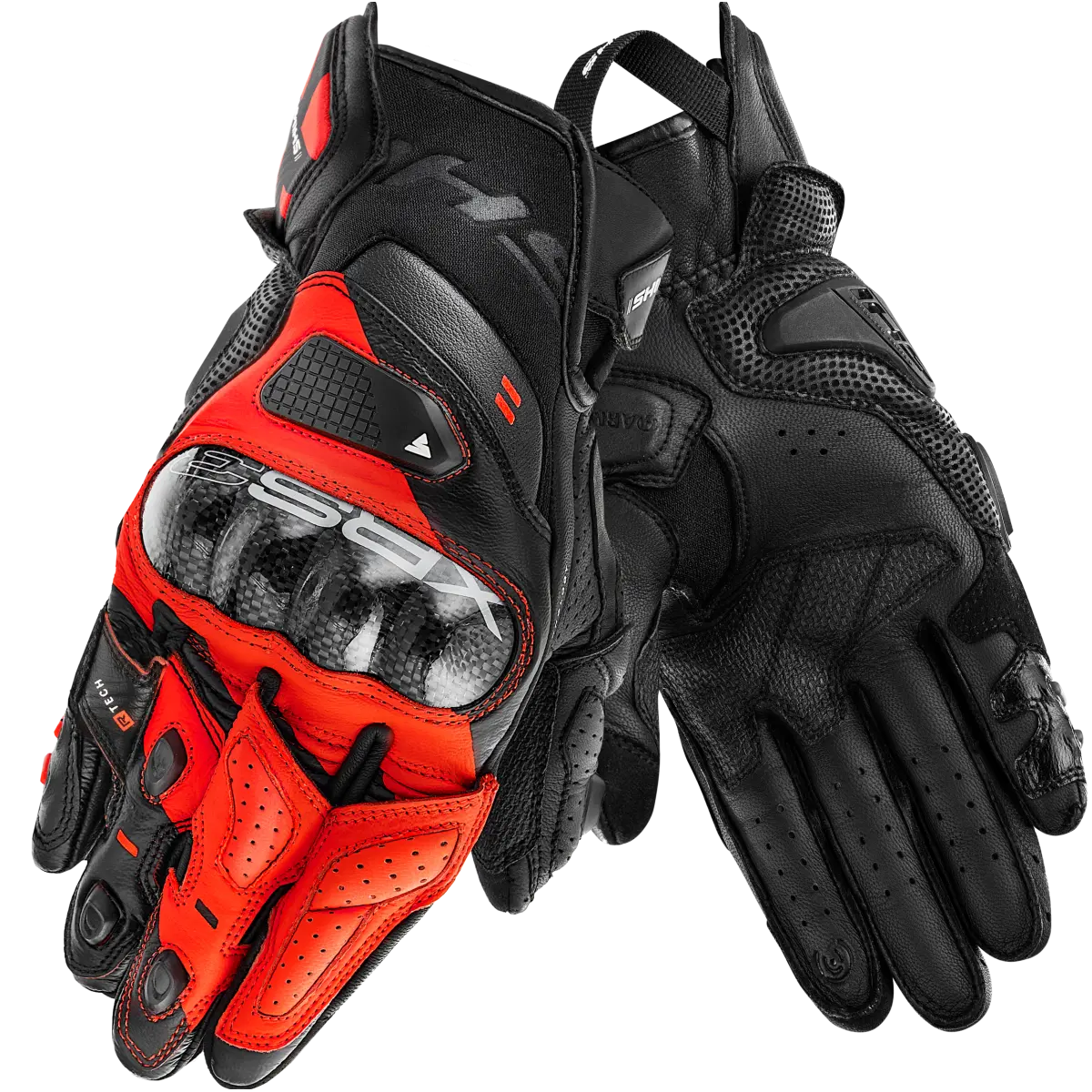 SHIMA XRS-3 SHORT RACING GUANTES MEN NEGRO/ROJO - S - GUANTES