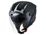 KYT- CASCOS D-CITY LUCENT NEGRO MATE PLATA