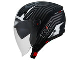 KYT- CASCOS D-CITY LUCENT NEGRO MATE PLATA